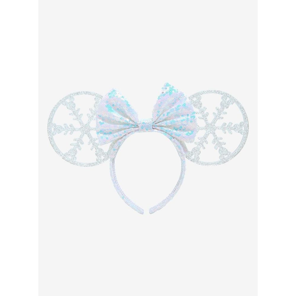 Disney Snowflake and Holo, Holographic Shimme Sequin with Bow Minnie Mouse Ears